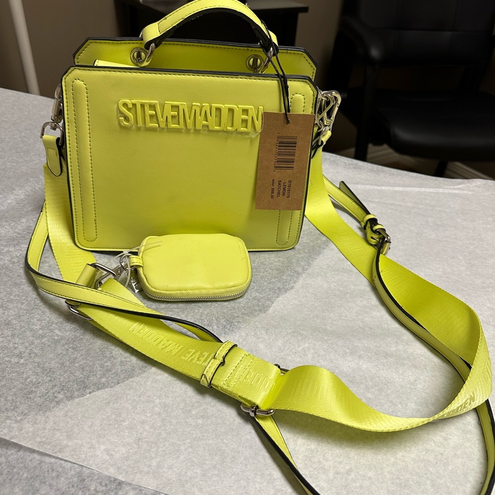 Steve Madden lime green purse.